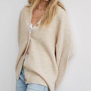 AE Whoa So Soft Collared Button-Front Cardigan